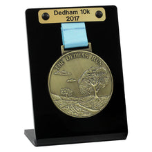 Single Medal Display shown with optional engraved plaque