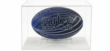 Acrylic Horizontal Rugby Ball Display Case- Choice of Bases