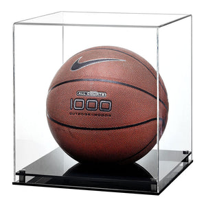 Basketball Display Case with a Modern Base- Available with a black, clear or white base