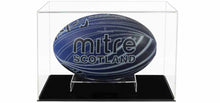 Acrylic Horizontal Rugby Ball Display Case- Choice of Bases