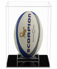 Acrylic Vertical Rugby Ball Display Case- Choice of Bases