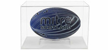 Acrylic Horizontal Rugby Ball Display Case- Choice of Bases