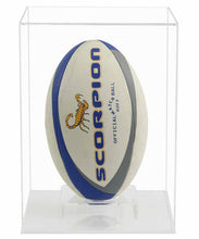 Acrylic Vertical Rugby Ball Display Case- Choice of Bases