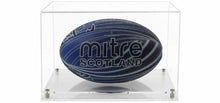 Acrylic Horizontal Rugby Ball Display Case- Choice of Bases