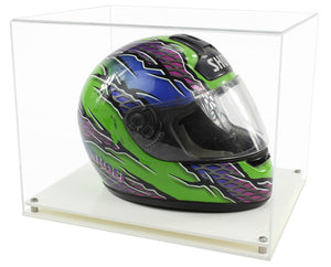 Acrylic Crash Helmet Display Case- Choice of Bases